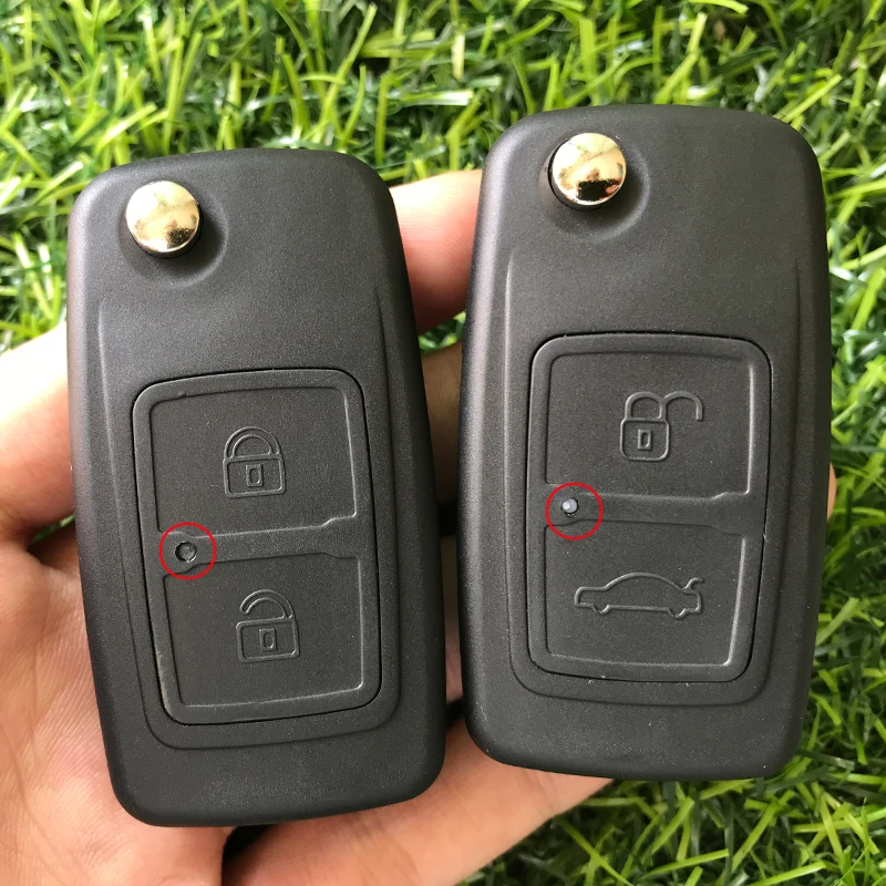 2 кнопки автомобиля флип ключ корпус для CHERY TIGGO A1 Пасхальный COWIN FULWIN E5 сменный складной пульт дистанционного управления брелок чехол оболочка