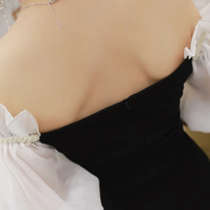 Соблазнительное женское вечернее платье 2021 юбка без рукавов с рукавом фонариком