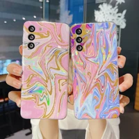 glitter colorful marble phone case for samsung galaxy s21 ultra a52 a72 a12 a42 a32 5g fashion bling soft imd shockproof cover