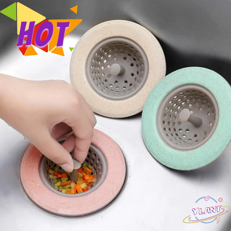 Colector de residuos de cocina, coladores y coladores de ba&ntilde;o, drenaje de suelo, colador de fregadero de silicona, filtro de desag&uuml;e de fregadero, 1 ud.-0