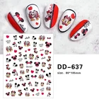 1 шт. диснеевские Розовые Минни Микки любовь искусство Микки Маус поставляется с клейким слайдером для ногтей