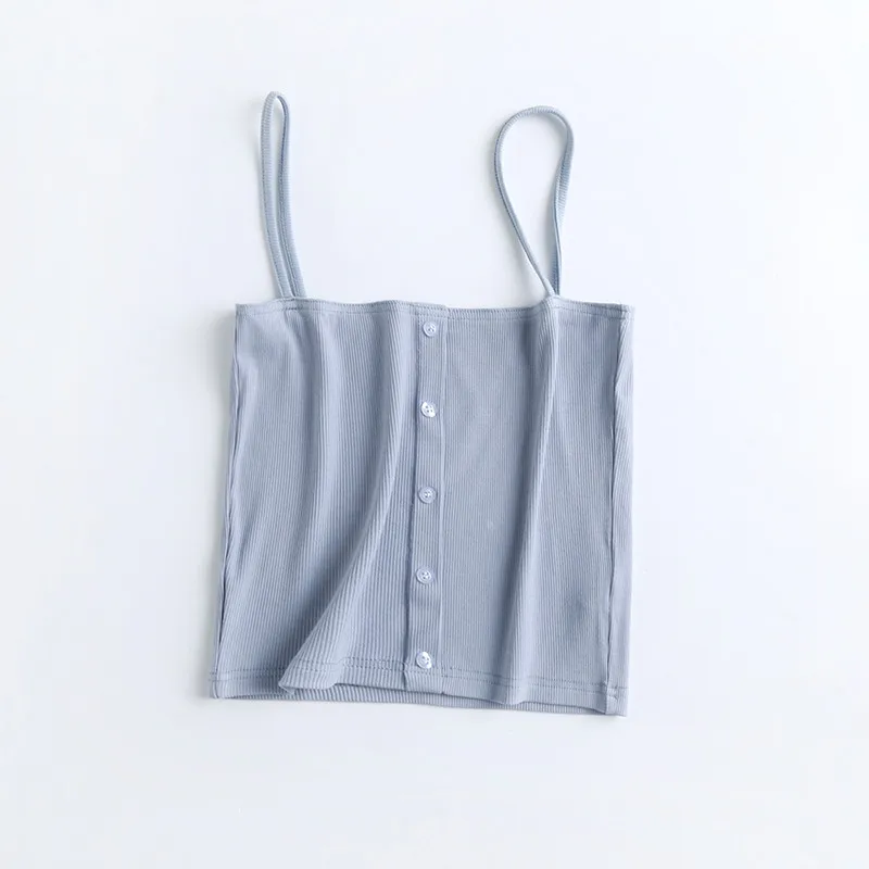 

Summer new style street casual pure color knitted sling women, sexy and thin short umbilical bottoming sling women