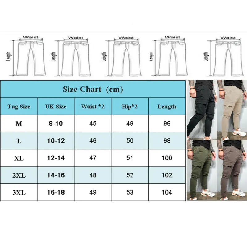 

New Multi-colors Men Slim Fit Sport Gym Skinny Woven Long Pants Male Solid Color Casual Pencil Pant Plus Size