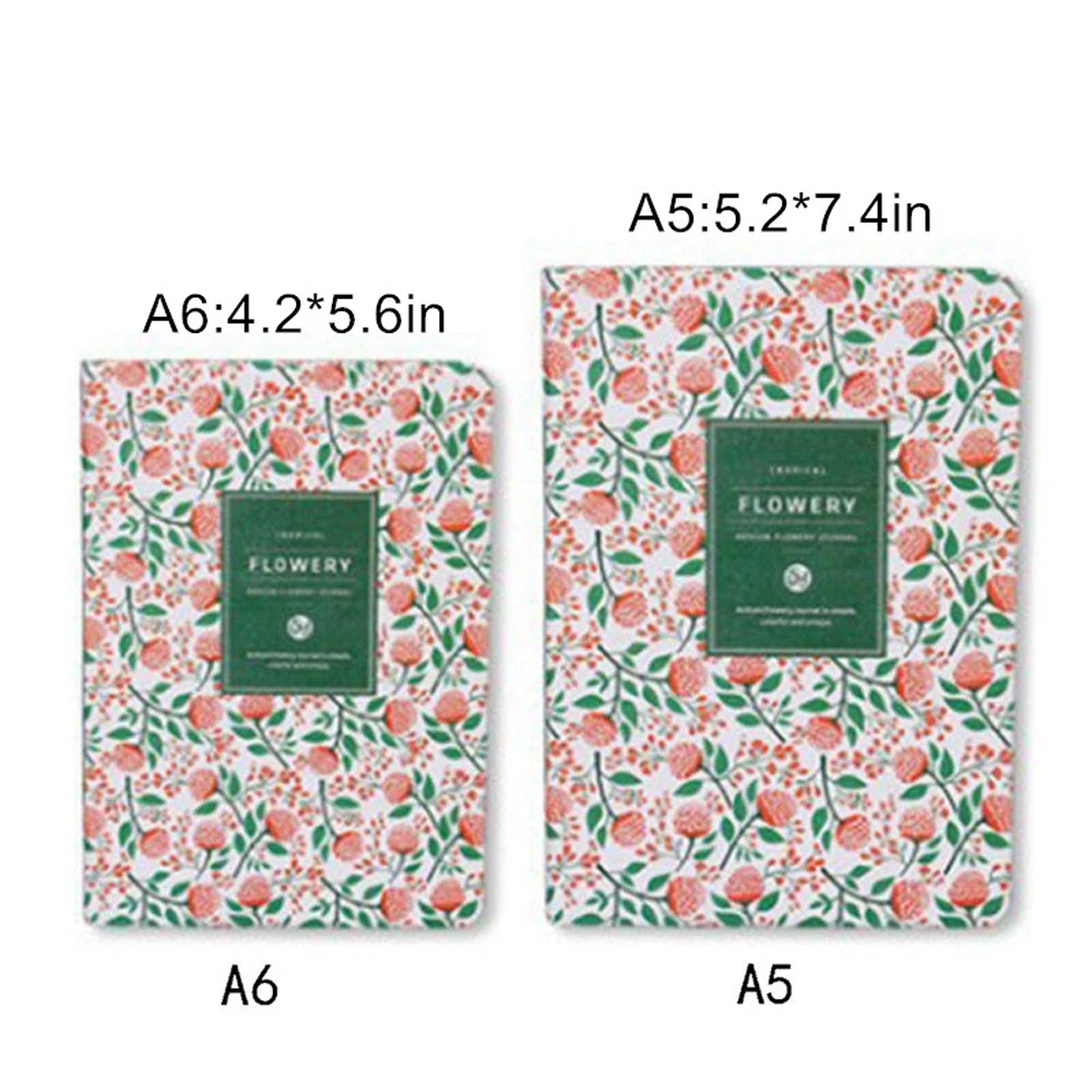 

New PU Leather Floral Flower Schedule Book Diary Weekly Planner Notebook School Office Supplies Kawaii Stationery