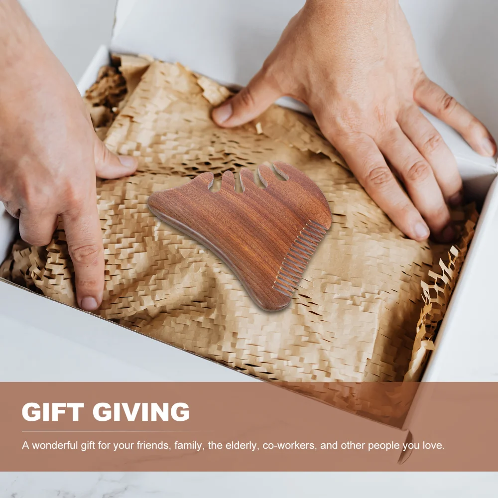 

1Pc Wood Comb Hair Scalp Massager Wide Teeth Comb Hair Styling Comb