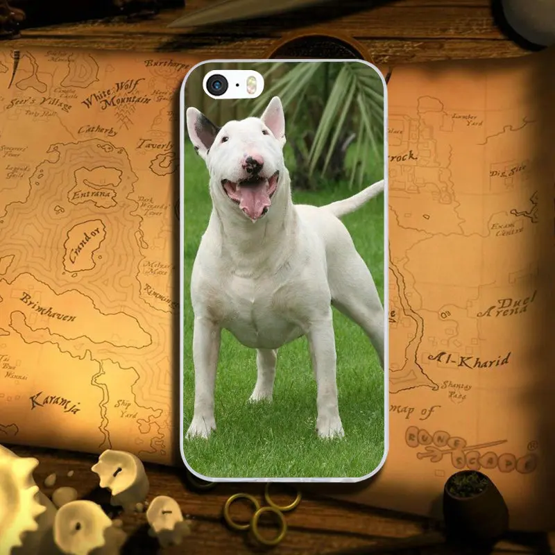 Мягкие силиконовые чехлы из ТПУ для телефонов iPhone 6, 6 S, 8 Plus, 6S Plus, 7 Plus, 4, 4S, 5, 5S, SE, 5C, X, XR, XS Max, счастливые щенки бультерьера