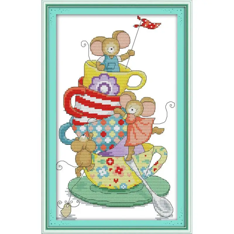 Joy Sunday зеркальная фотография в виде животного счетный штамп Набор для вышивки