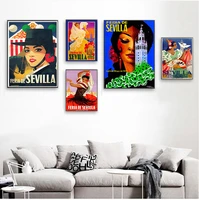 spain andalusia seville travel canvas paintings vintage pictures kraft posters coated wall stickers home decoration gift
