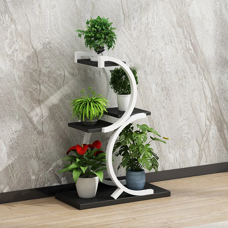 

Balcony Living Room Modern Minimalist Flower Rack Storage Rack