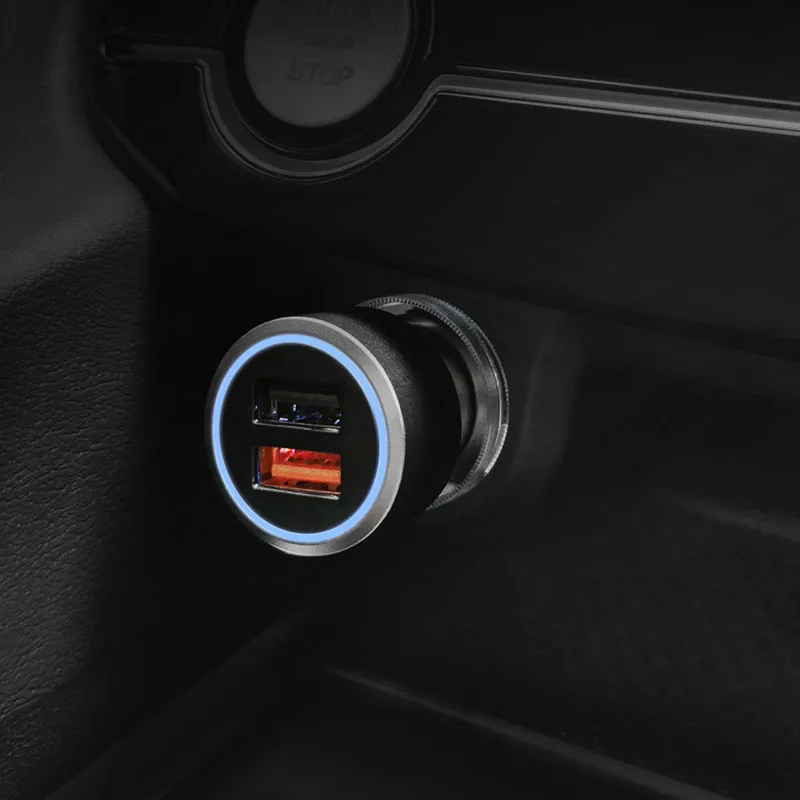 Xiaomi 70Mai Металлический Двойной Автомобильное зарядное устройство QC3.0 интеллектуальная Быстрая зарядка двойной USB выход для samsung S8 iPhone 6 7 8 Plus