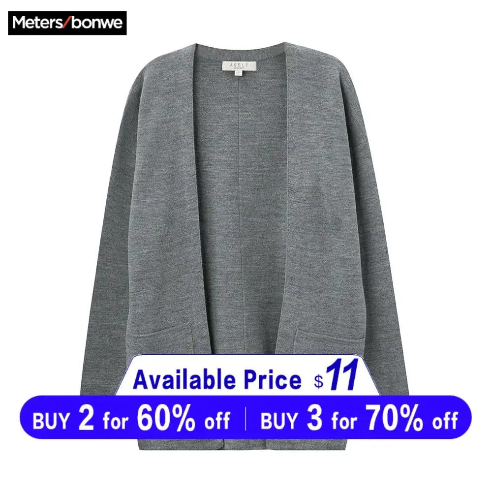 Metersbonwe кашемировый мужской толстый кардиган теплый базовый свитер осенний умный