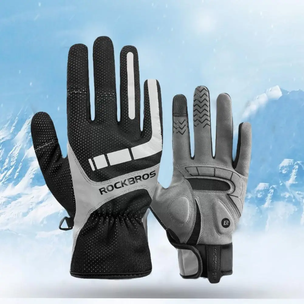 

Screen Cycling Gloves Autumn Winter Thermal Windproof Thick Sport Keep Gloves Bike Glove Accessories Warm Bicycle U9k7