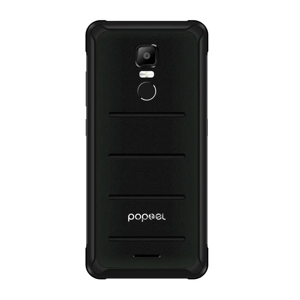 Black Глобальная версия Poptel P10 прочный смартфон 5,5 дюймов Восьмиядерный android 8,1 4 Гб+ 64 Гб NFC разблокированные телефоны экономичный телефон - Цвет: Black