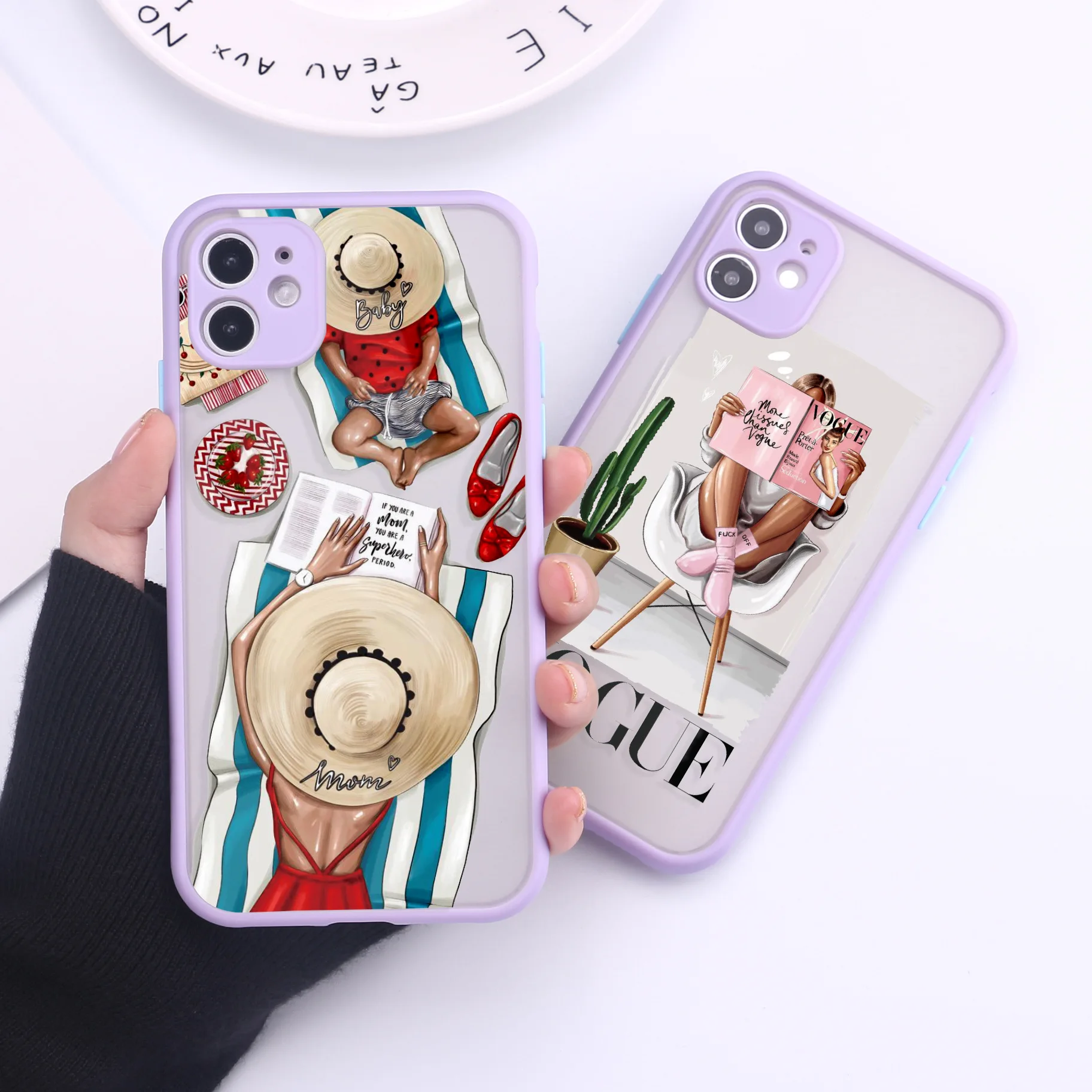 

Princess Girl Mom Phone Case for iPhone 12 Mini 11 Pro X XS Max XR 8 7 6 6s Plus Hard Matte Back Cover Fundas