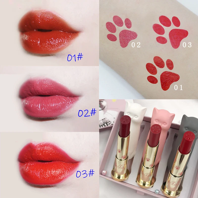 Набор губной помады для макияжа с изображением кота из мультфильма матовая