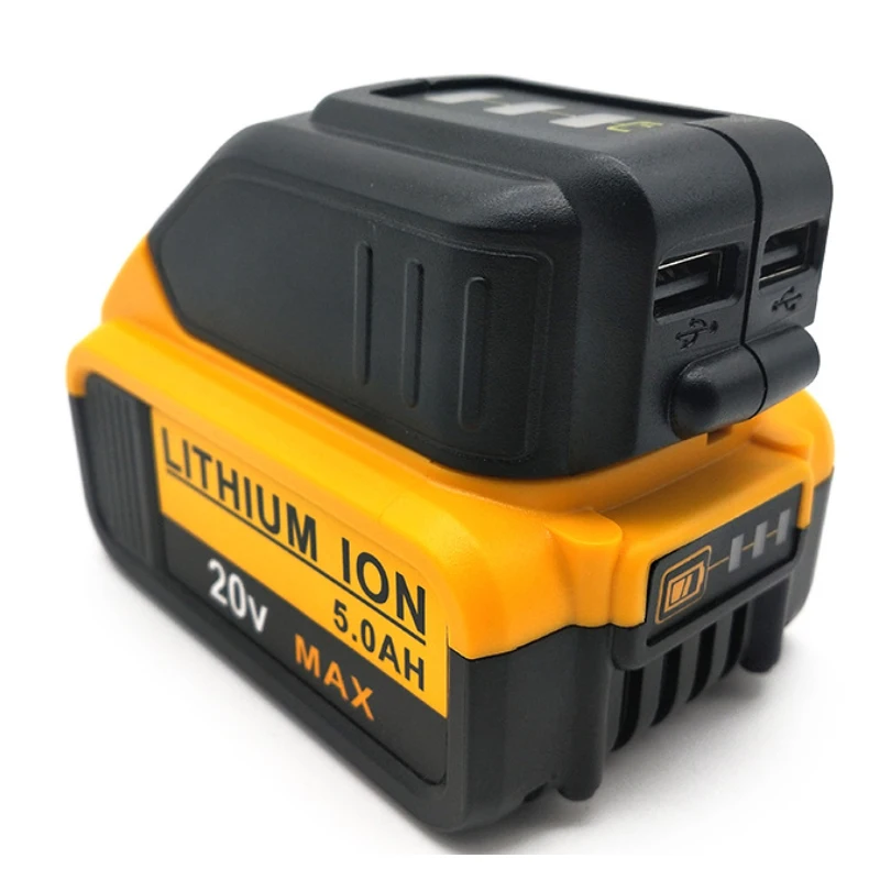 Сменный USB преобразователь, зарядное устройство, адаптер для dewalts 14,4 V 18V 20V ионно-литиевая батарея DCB090