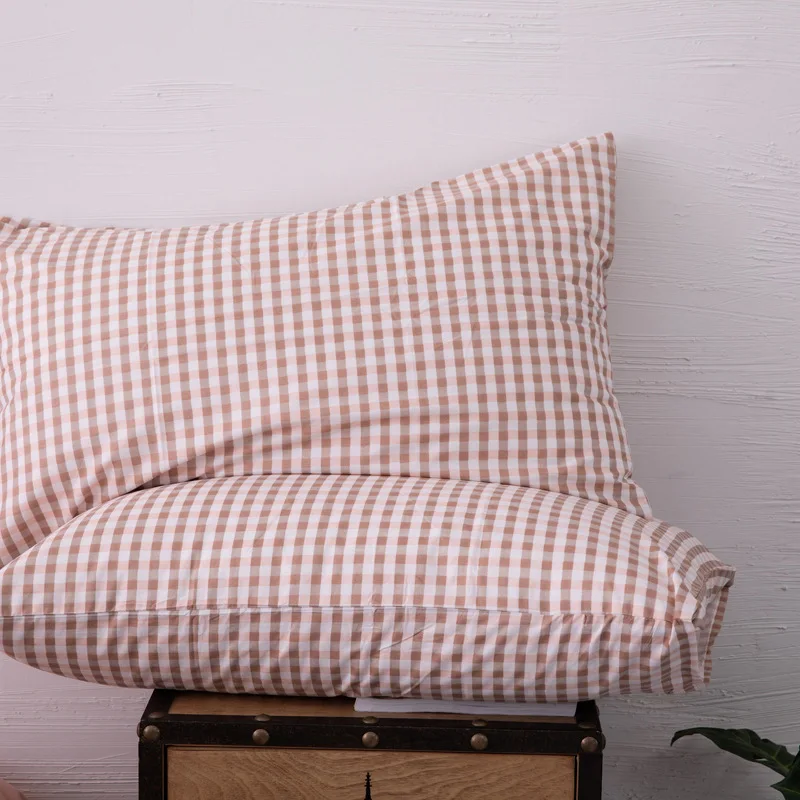 Элегантный Простой постельный комплект из 4 предметов 100% Потертого хлопка мягкий