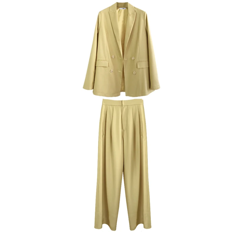 Женские брючные костюмы свободные повседневные блейзер пиджак женский комплект