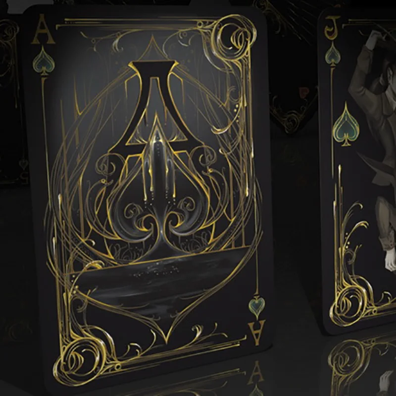 Черные изысканные Игральные карты высокого качества новые для игры в покер