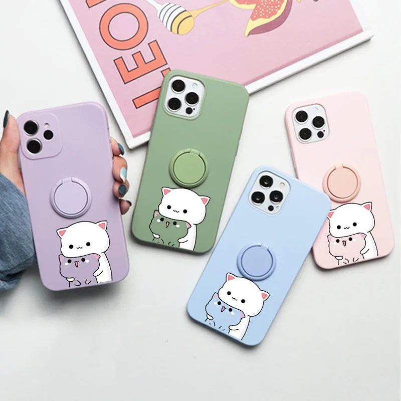 Чехол с котом для Huawei P40 Lite E P30 P20 Honor 20 10 10i 9X 8X 8A Pro P Smart 2021 Y7a Y7 Y6 Y9 2019 чехол-подставка