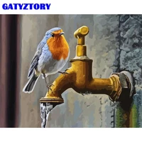 gatyztory 40x50cm painting by numbers bird animal drawing on canvas handpainted gift picture by number natural kits home decor