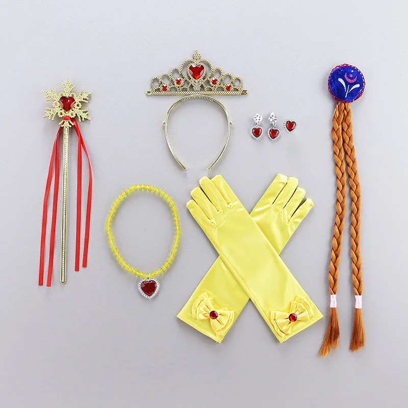 Набор аксессуаров для девочек Белоснежка София Аврора Анна парик Эльза корона