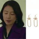 Ким Хи-Ae поисковая оптимизация да Джи же из корейского драматического мультфильма одной и той же Ретро Стиль серьги с французским замком 2021 Новый