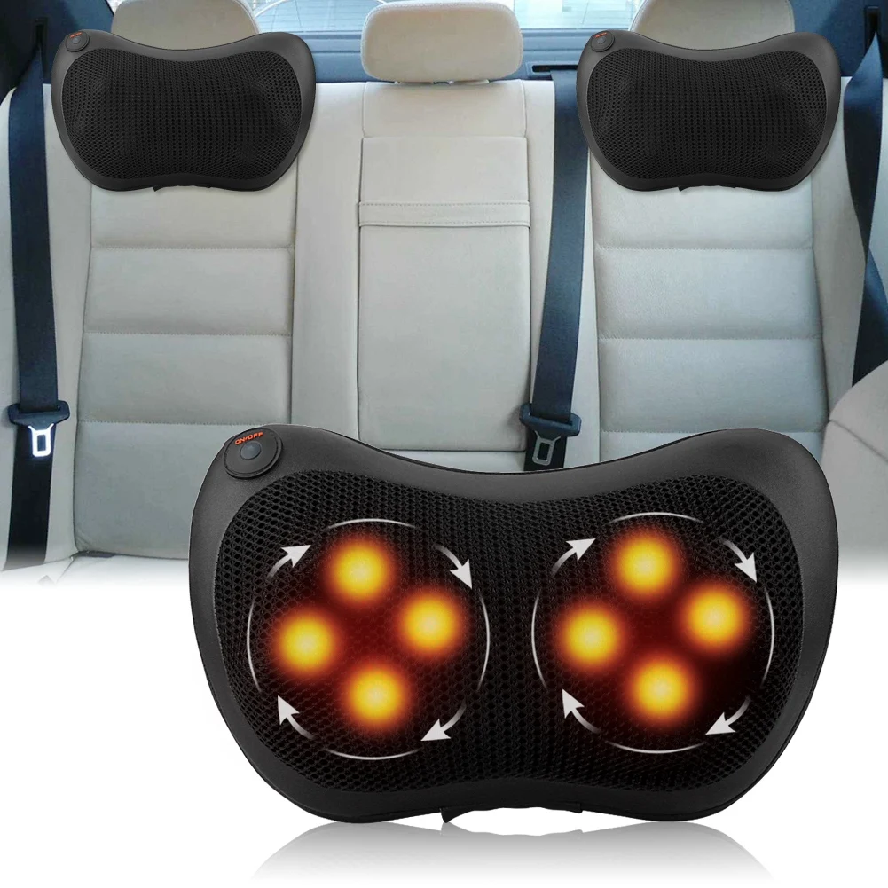 Подушка для массажа шеи плеч и спины 8 роликов | Автомобили мотоциклы