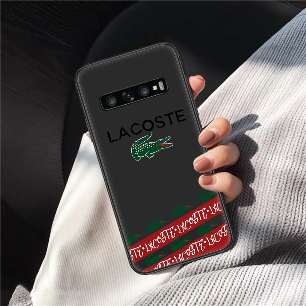

French luxury brands LACOETE Phone Case Cover Hull For Samsung Galaxy S 7 8 9 10 e 20 FE edge uitra plus Note 9 10 20 black