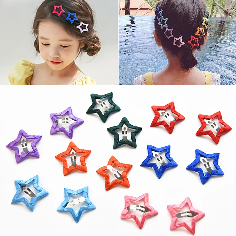

Заколки для волос Детские, из металлического сплава, с блестящими звездами, 2 шт./компл., 2020