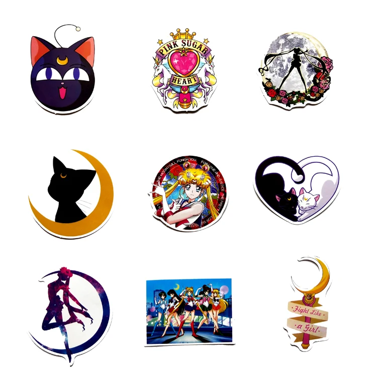 9 шт. Изысканная Сейлор Мун Автомобильная декоративная наклейка для автомобиля
