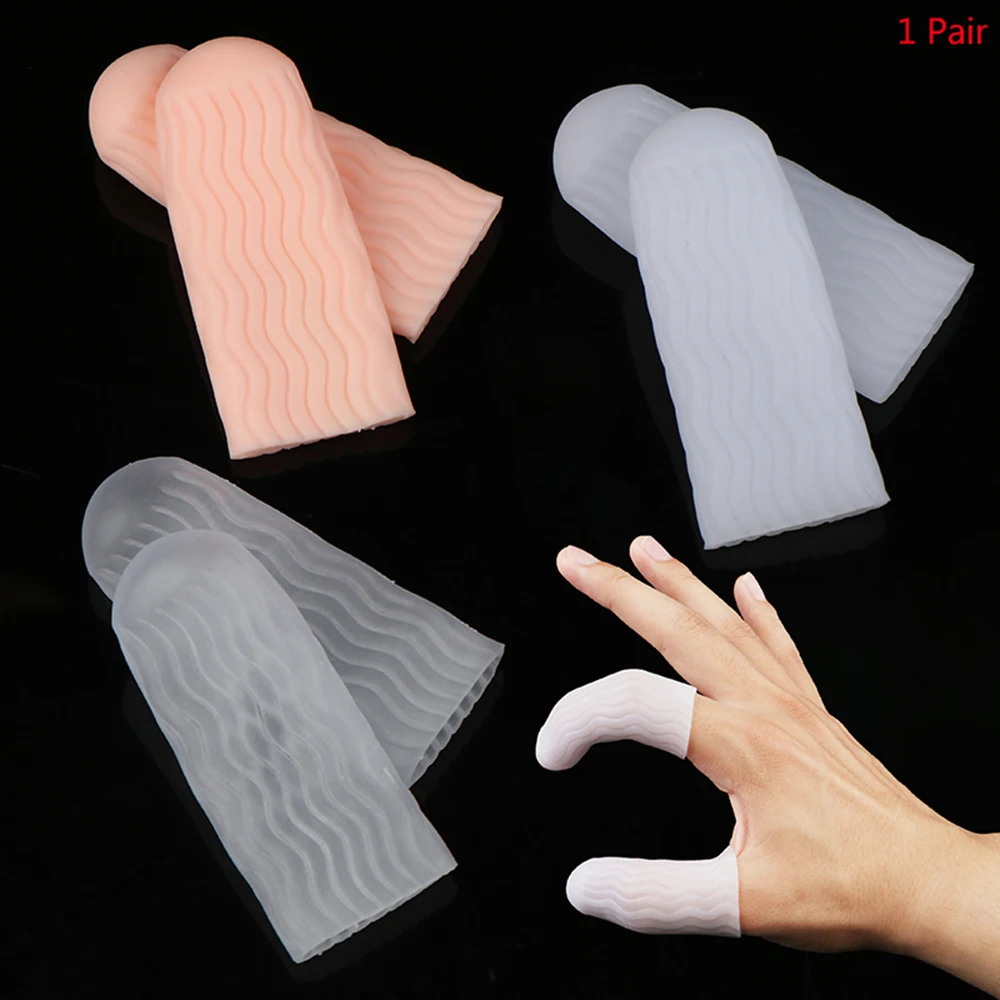 

1Pair Reusable Silicone Multifunctional Pain Relief Finger For Anti-wear And Anti-finger Cots Bandage Hand Care Protective Case