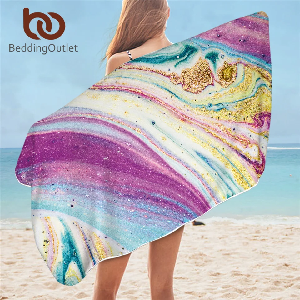 Постельное белье мраморное роскошное банное полотенце Радужное пляжное из