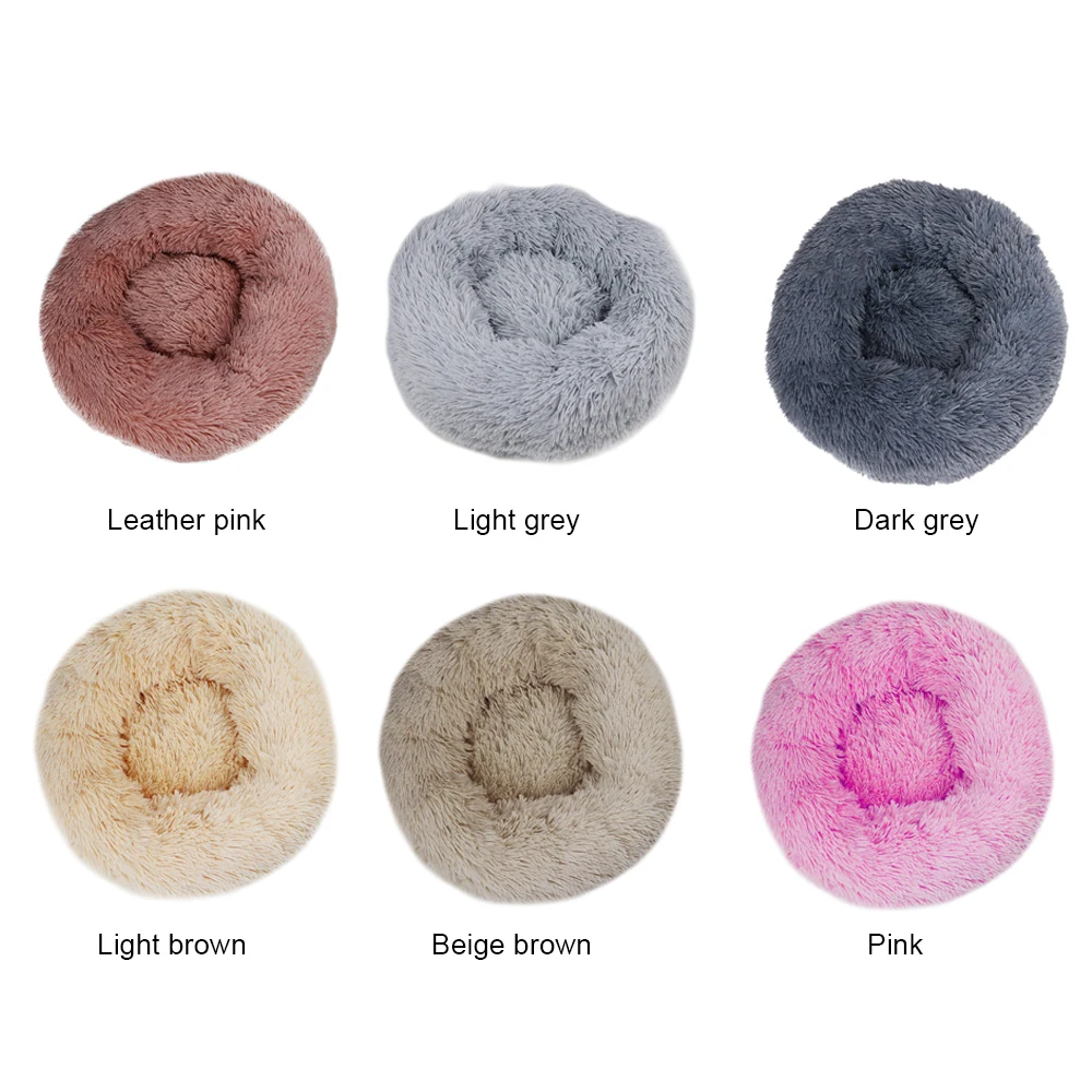 

Pet Dog Cat Round Plush Autumn Winter Pet Bed Dog Cat Mat Mattress Soft Fashion Kennel Nest Basket Cushion Animals Sleeping Sofa