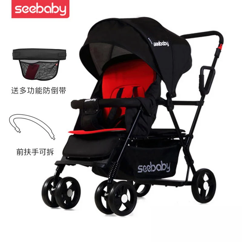 Seebaby/Новинка года; легкие детские коляски-двойняшки; можно лежать и лежать; детская коляска с двумя сиденьями; детская коляска; От 0 до 7 лет
