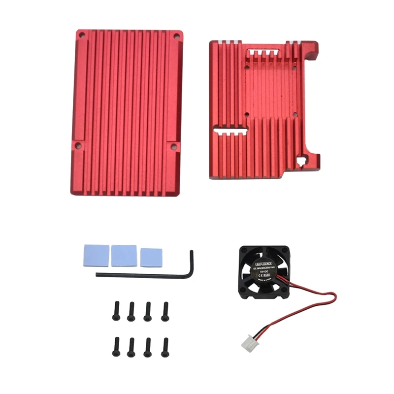 Чехол из алюминиевого сплава для Raspberry Pi 4 защитный корпус CNC с охлаждающим