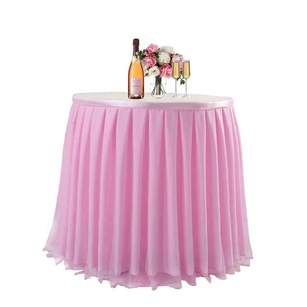 Красочная настольная юбка пачка Тюль скатерть для вечерние свадьбы праздник
