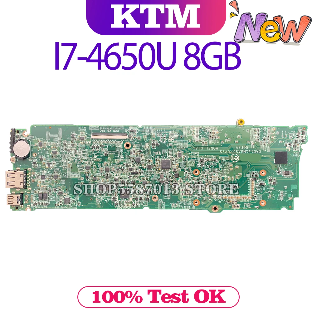 

DAD13CMBAG0 Laptop motherboard for Dell XPS-13 9333 original mainboard 8GB-RAM I7-4650U