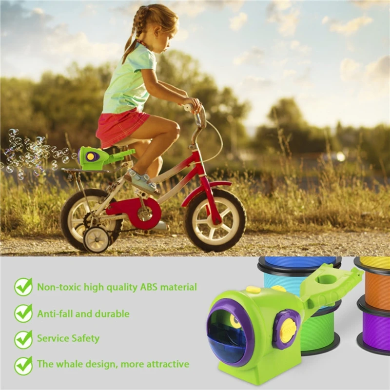 

1PC Automatic Bike Bubble Maker Bubble Toy with 8 Hole Small Size Blower Swimming Pool Toy Can Fixed On Bike Saddle