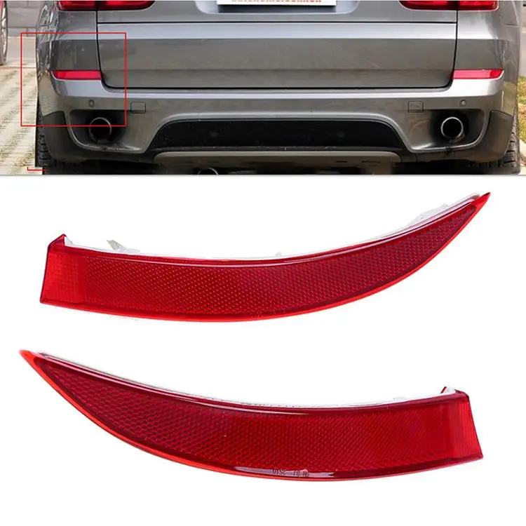 

2Pcs Rear Tail Bumper Corner Reflector Cover Decorative False Light Lamp for BMW X5 E70 LCI 2011-2013 63147240997 63147240998