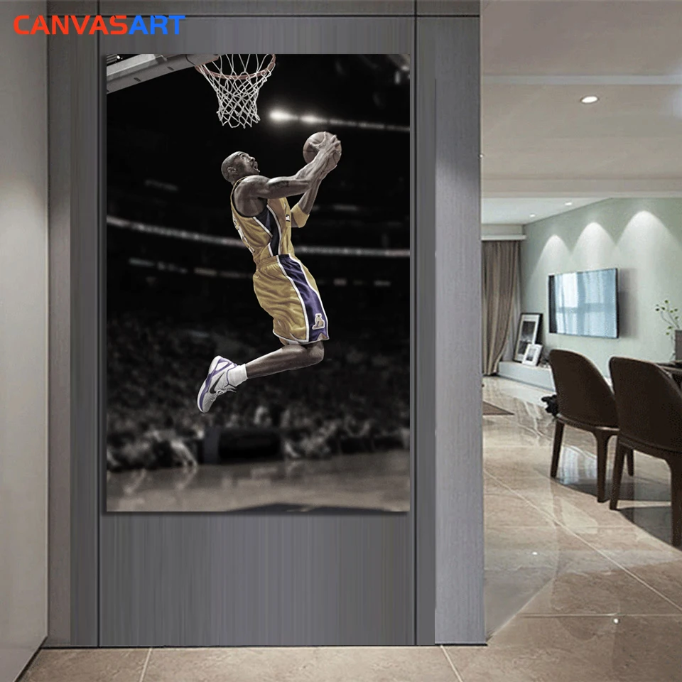 Картины на холсте: одна часть Kobe Bryant Aerial Dunk настенные картины для гостиной Холст