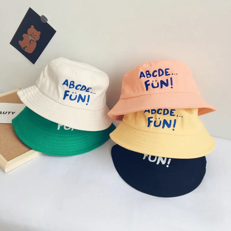 

Cool Bucket Cap For Boys Print Bucket Hats For Girls Panama Soild Ins Hat Children Sun Protection Beanie Photography Accessories