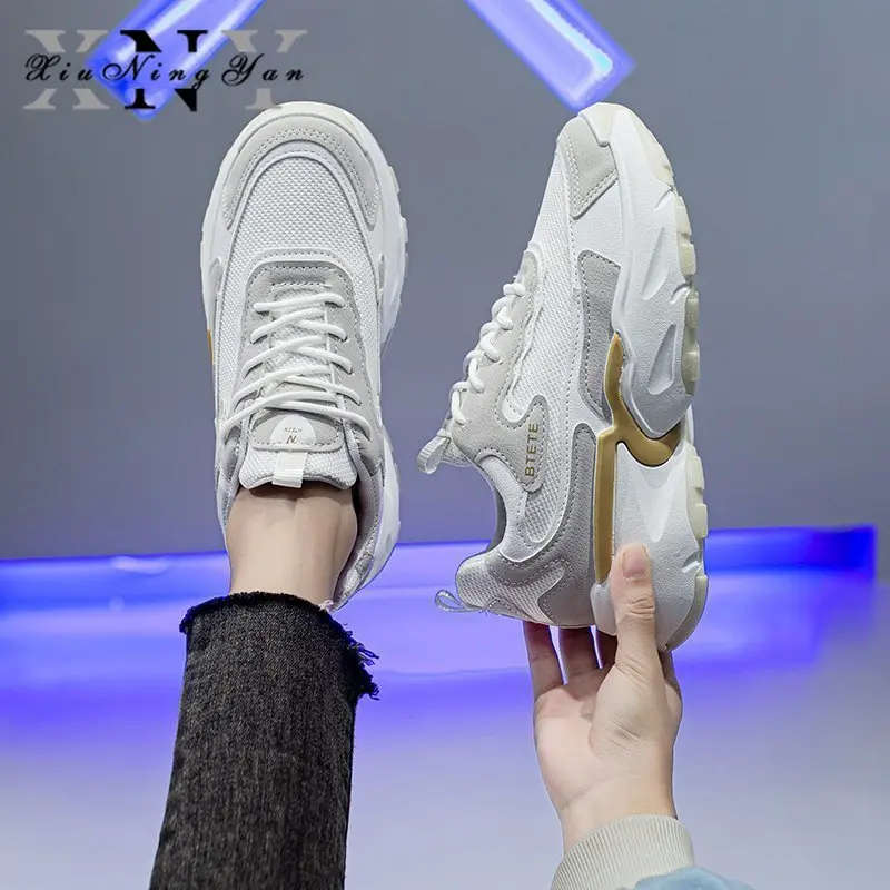 

Xiuningyan 2020 New Style Women Shoes Platform Flat Shoes Women Casual Sneakers Round Toe Flats Zapatillas Mujer Size 35-40