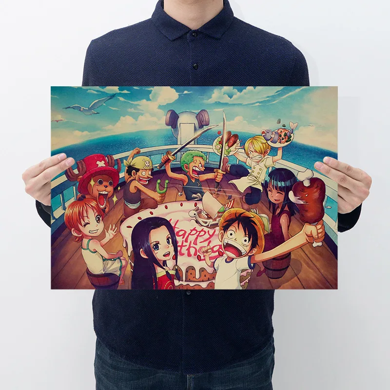 AIMEER популярный Аниме One Piece Q Version комикс коллекция C стиль ретро крафт бумага