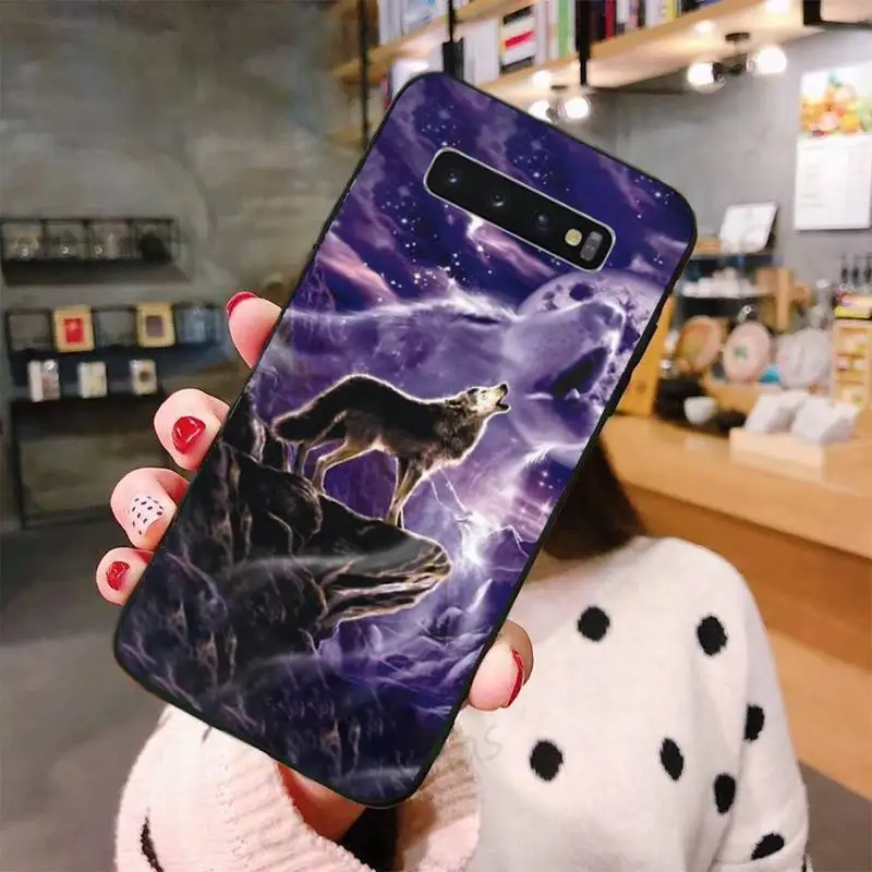 

cool cartoon Wolf wallpaper brave Alpha Phone Case For Samsung A50 A51 A71 A20E A20S S10 S20 S21 S30 Plus ultra 5G M11