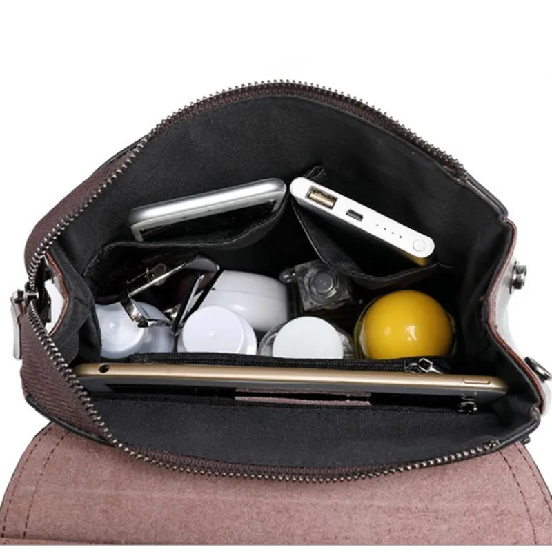 

2019 New Fashion Ladies Backpack Trend Oil Wax Leather Backpack Genuine Leather Backpacks for Women 2019 Rucksacks Mochilas