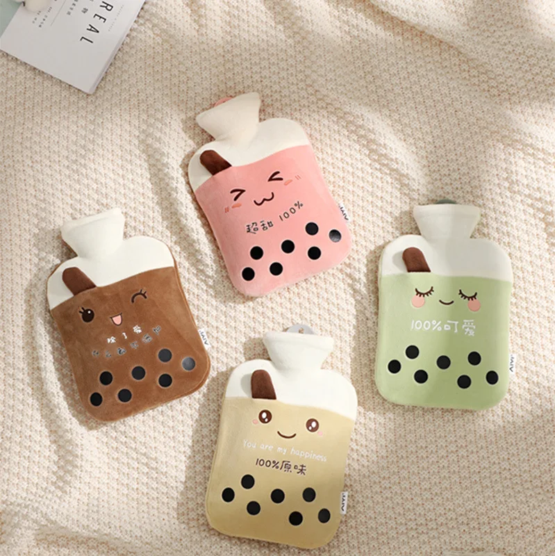 

500-1000mlhot water bag hand warmer and belly warm water bag female college student plush cloth cute water bottle