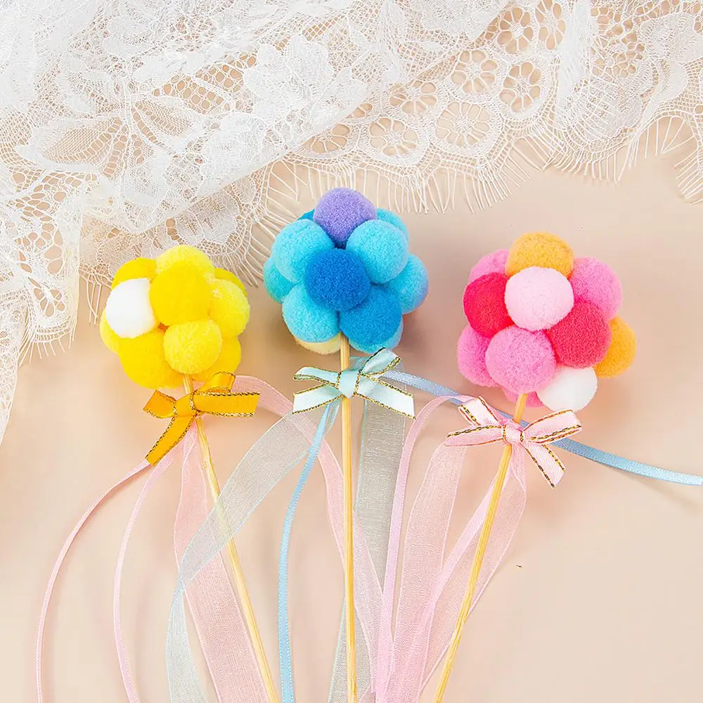 С днем рождения зима новый год красочный помпон мяч для торта Топпер вечерние