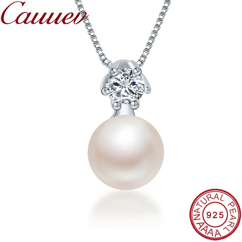 Женское Ожерелье с натуральным пресноводным жемчугом ожерелье из стерлингового