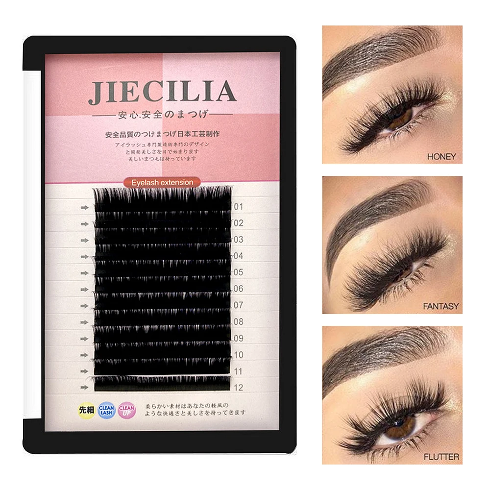 Накладные ресницы 8 12 мм премиум натуральные синтетические норковые натуральный